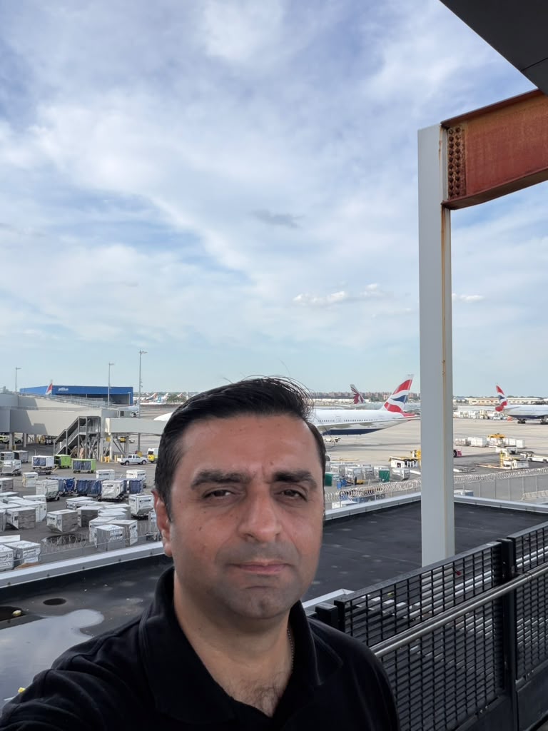 Waqas Sultan at an airport, author and researcher behind Project Proteus